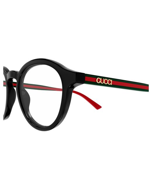 Gucci Black Gg1871O 001 Optical Frames Acetate Transparent Round for men