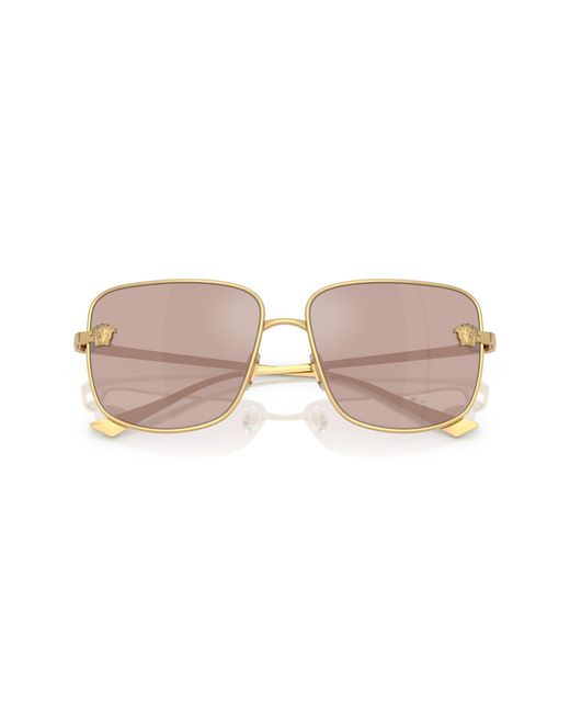 Versace Black Ve2282 1002/5 Sunglasses Metal Squared Normal