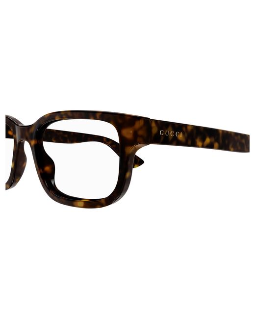Gucci Black Gg1584O 002 Optical Frames Injected Transparent Round for men