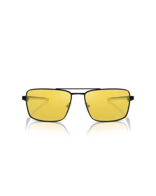 FERRARI SCUDERIA Black Fz5001 101/V9 Sunglasses Metal Squared Normal Mirror for men