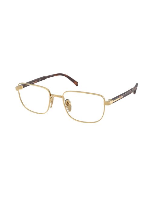 Prada Black Pr B51V 5Ak1O1 Optical Frames Transparent Squared Normal for men