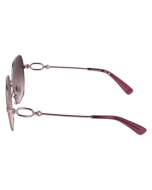 Longchamp Black Lo187S 682 Sunglasses Metal Squared Normal