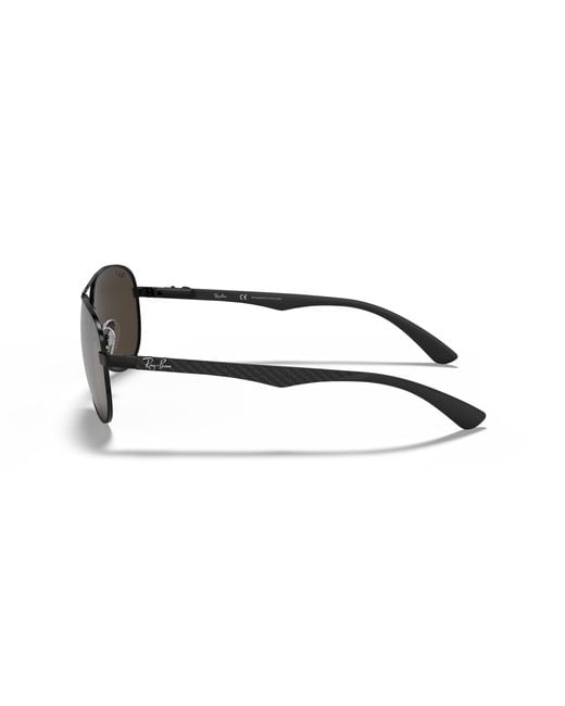 Ray-Ban Black Sunglasses, Rb8313 61 Carbon Fibre for men