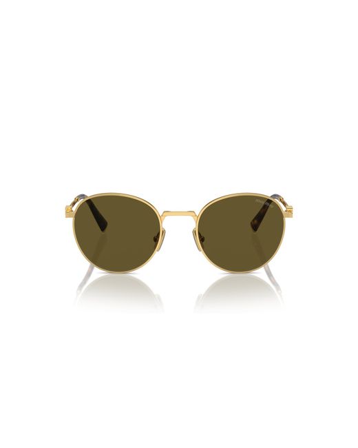 Miu Miu Black Mu 55Zs 5Ak09Z Sunglasses Metal Round Normal