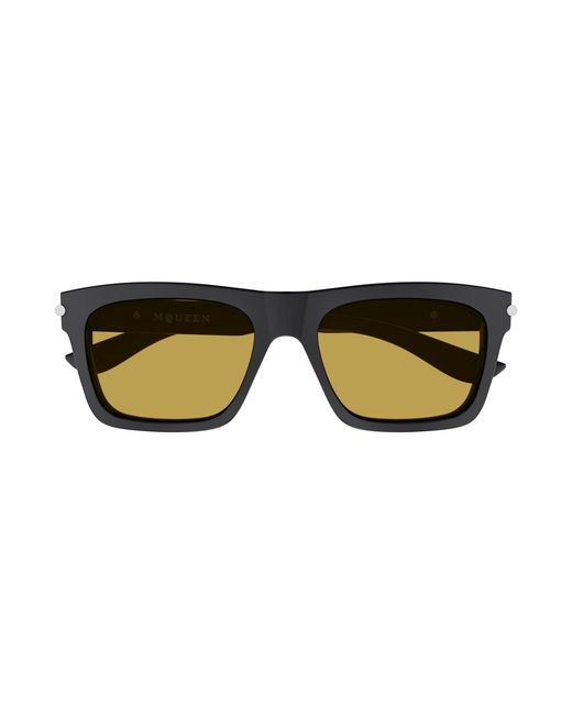 McQueen Black Am0495S 003 Sunglasses Acetate Squared for men