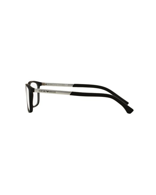 Emporio Armani Black Ea3069 5063 Optical Frames Injected Transparent Squared Normal for men