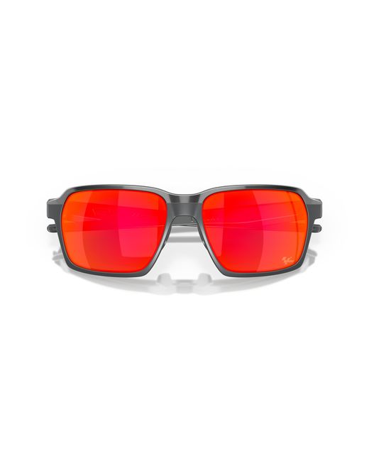 Oakley Black Oo4143 Parlay 414311 Sunglasses Metal Squared Prizm for men