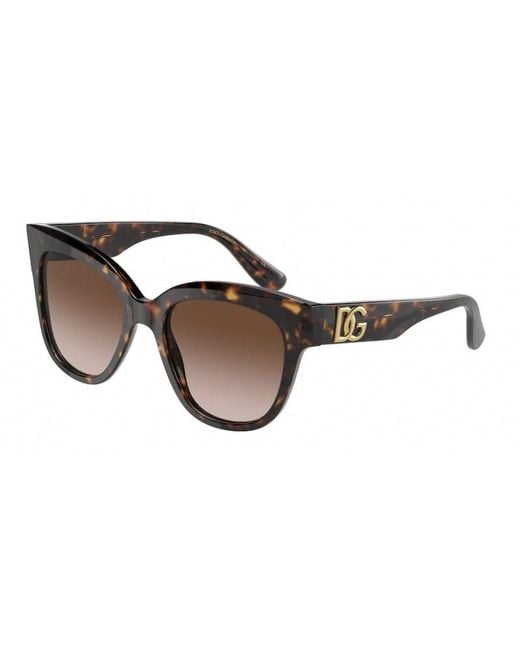 Dolce & Gabbana Black Dg4407 502/13 Sunglasses Plastic Butterfly Normal Nuanced