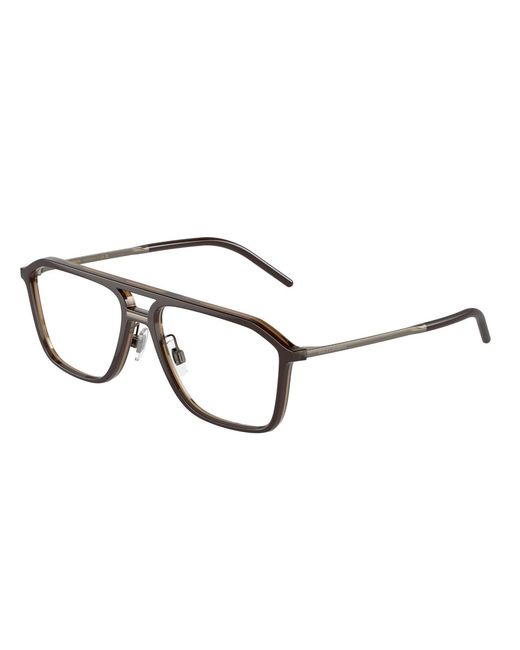 Dolce & Gabbana Black Dg5107 3159 Optical Frames Injected Transparent Pilot Normal for men