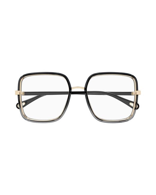 Chloé Black Ch0338O 001 Optical Frames Bio-Injected Transparent Squared