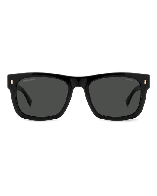 DSquared² Black D2 0100/Cs 807/M9 Sunglasses Plastic Geometric Polarized Clip-On for men