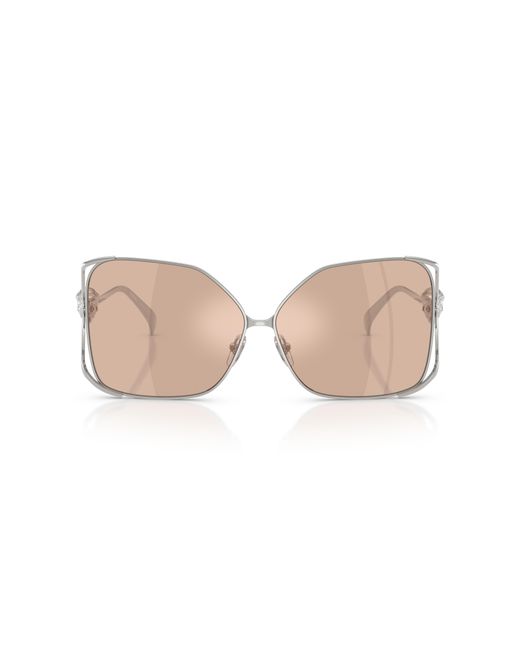 Versace Black Ve2288 1001/5 Sunglasses Steel Squared Normal
