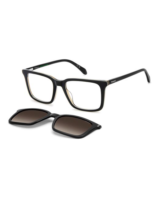 Polaroid Black Pld D604/C 0Wm/La Optical Frames Acetate Squared Polarized Nuanced for men