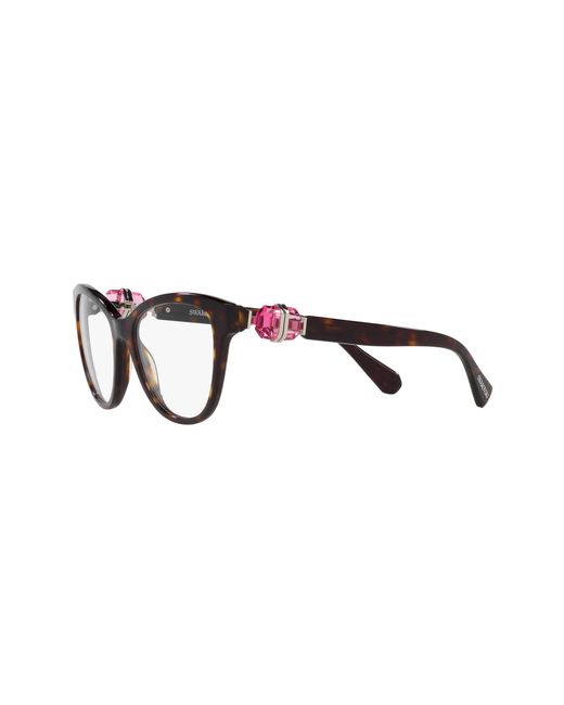 Swarovski Black Sk2004 1002 Optical Frames Acetate Round Normal