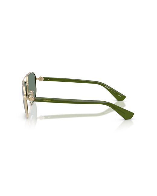 Burberry Black Be3166 110982 Sunglasses Metal Pilot Normal Mirror for men