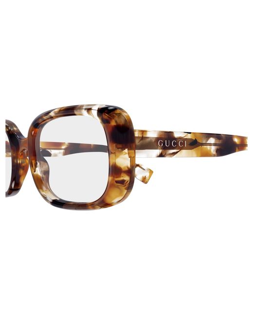 Gucci Black Gg1908O 001 Optical Frames Acetate Transparent Squared