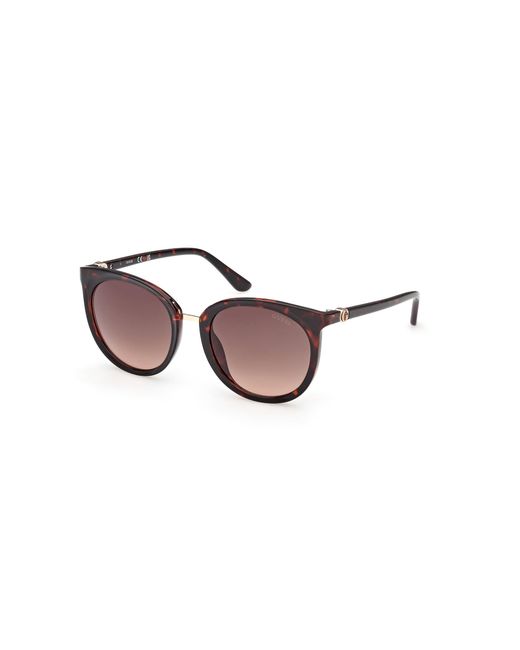 Guess Black Gu00282 52F Sunglasses Injected Round Normal