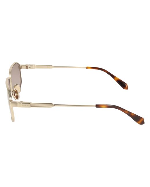 Ferragamo Black Sf340S 710 Sunglasses Titanium Squared Normal for men