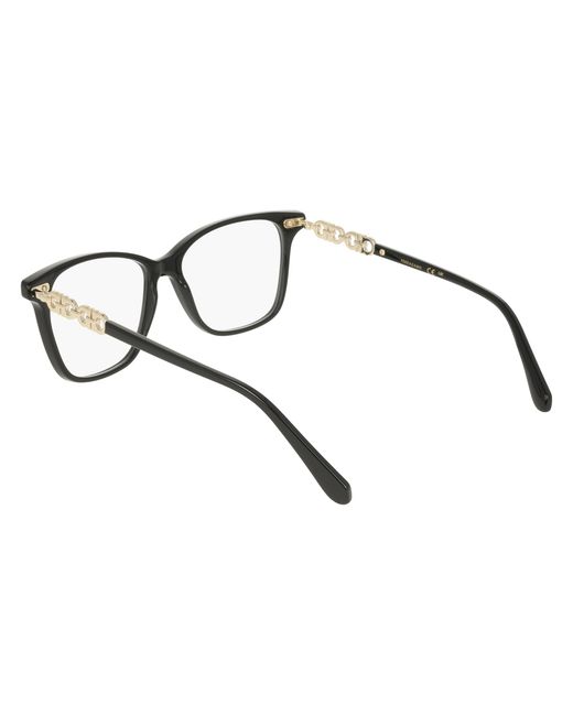 Ferragamo Black Sf3064 001 Optical Frames Acetate Squared Normal