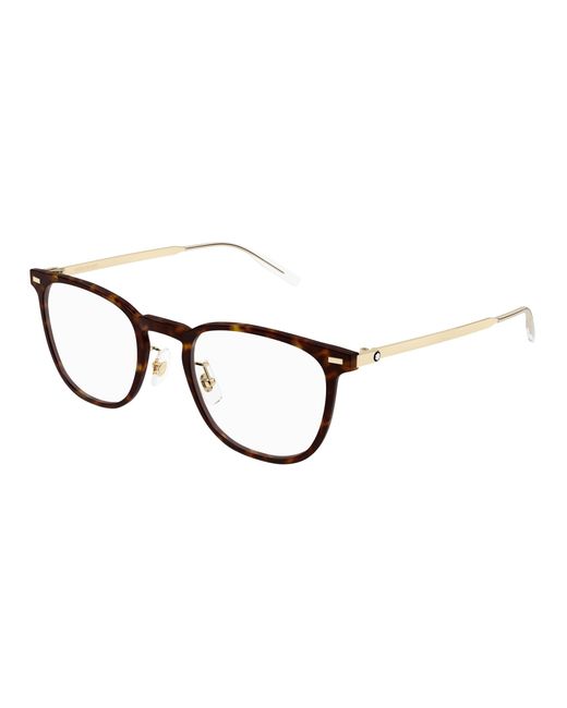 Montblanc Black Mb0393On 003 Optical Frames Injected Transparent Squared for men