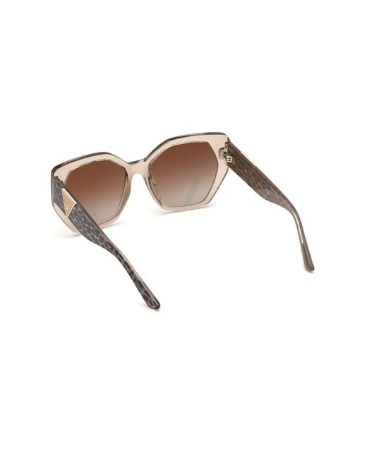 Guess Black Gu7741 57G Sunglasses Injected Geometric Normal Mirror