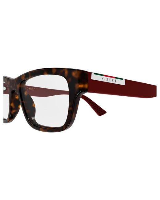 Gucci Black Gg2091O 008 Optical Frames Acetate Transparent Squared for men
