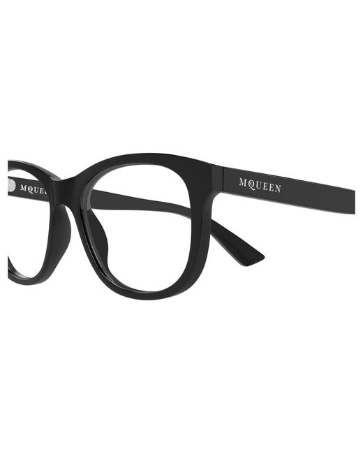 McQueen Black Am0568O 007 Optical Frames Acetate Transparent Cat Eye