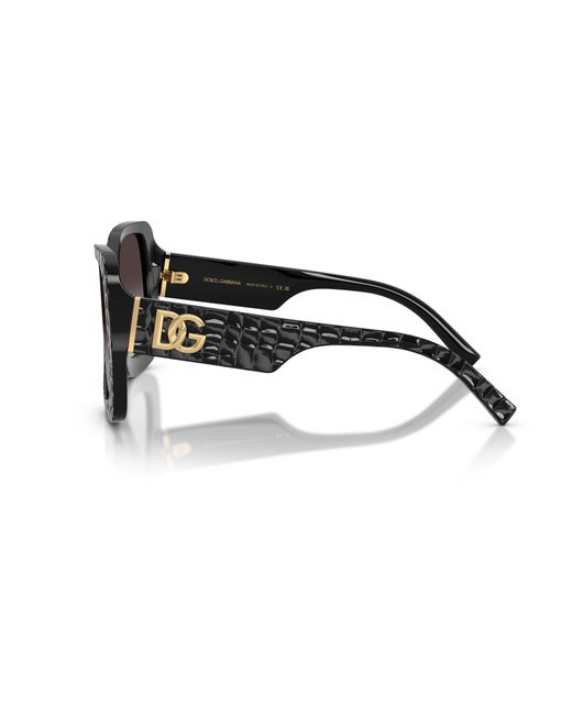 Dolce & Gabbana Black Dg4513 32888G Sunglasses Acetate Squared Normal Shaded