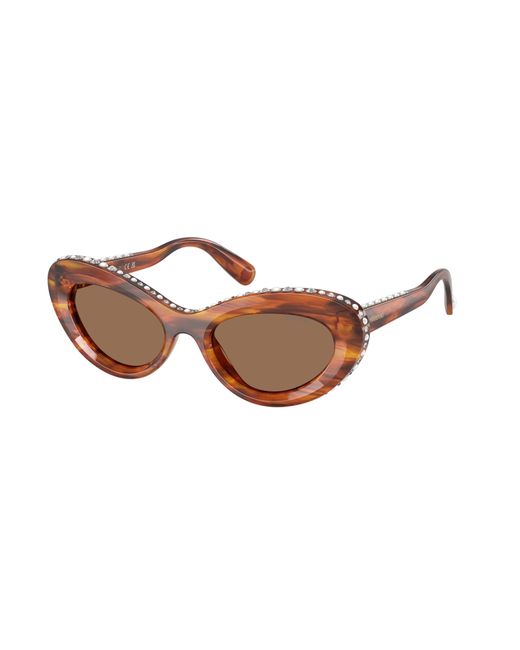 Swarovski Black Sk6061U 109173 Sunglasses Acetate Cat Eye Normal