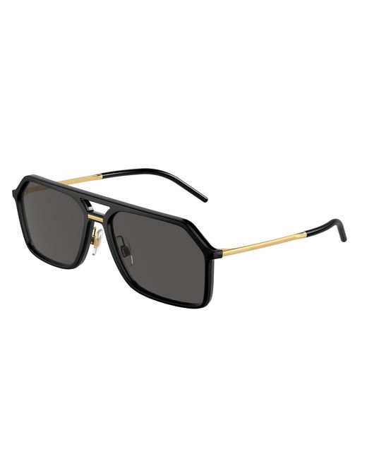 Dolce & Gabbana Black Dg6196 252587 Sunglasses Injected Pilot Normal for men