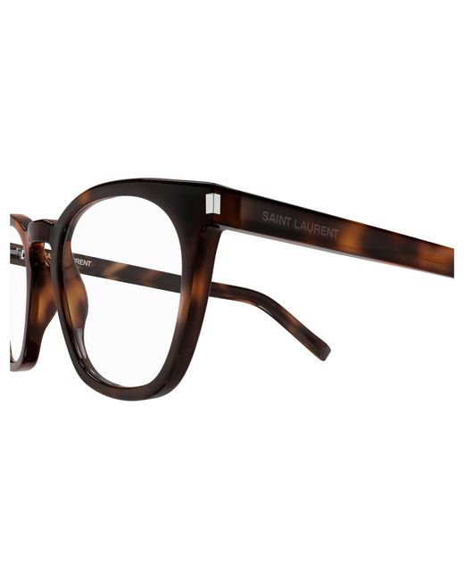 Saint Laurent Black Sl 28 Opt 002 Optical Frames Acetate Transparent Round