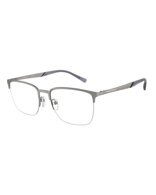 Emporio Armani Black Ea1151 3303 Optical Frames Metal Transparent Pillow Normal for men