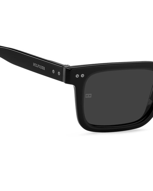 Tommy Hilfiger Black Th 85/S 807/Ir Sunglasses Acetate Squared Normal for men