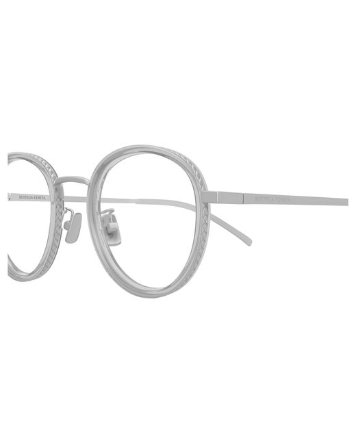 Bottega Veneta Black Bv1428Oa 004 Optical Frames Titanium Transparent Round