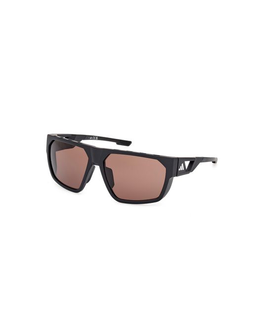 Adidas Originals Black Sp0097 02E Sunglasses Injected Round Normal for men