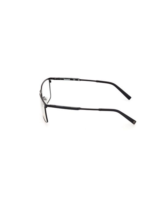 Timberland Black Tb50007 002 Optical Frames Metal Squared Normal for men