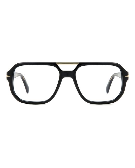 David Beckham Black Db 7108 2M2 Optical Frames Acetate Pilot for men