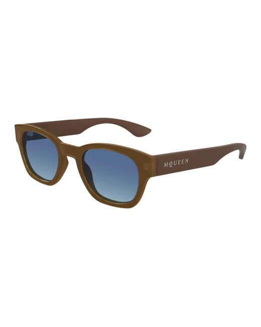 McQueen Black Am0530S 003 Sunglasses Acetate Round for men