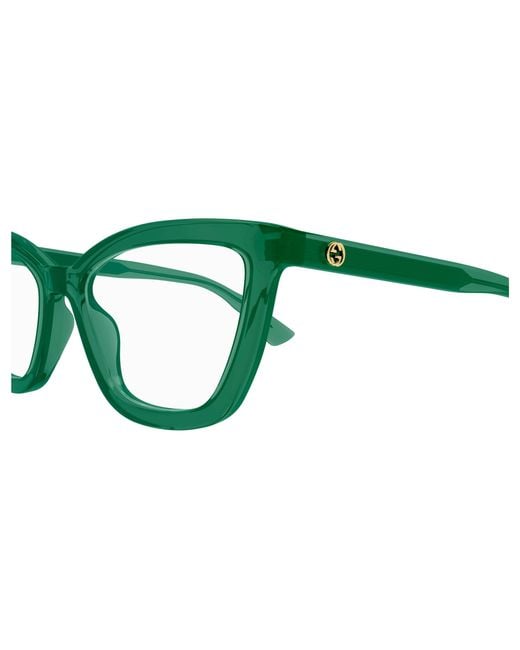 Gucci Green Gg1686O 010 Optical Frames Acetate Transparent Round