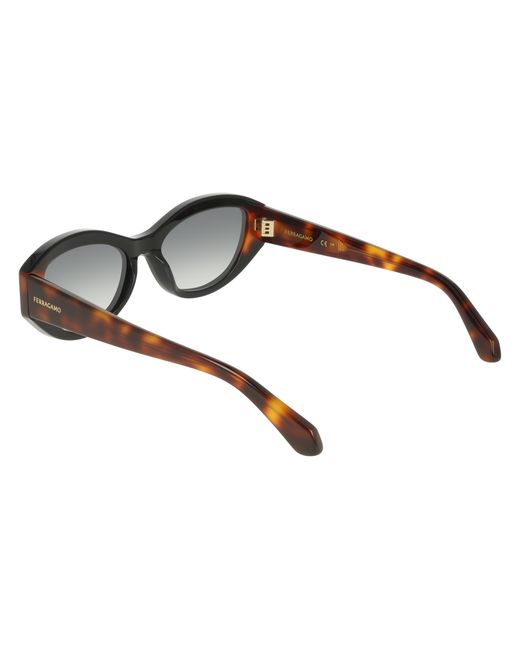 Ferragamo Black Sf2104S 006 Sunglasses Acetate Round Normal