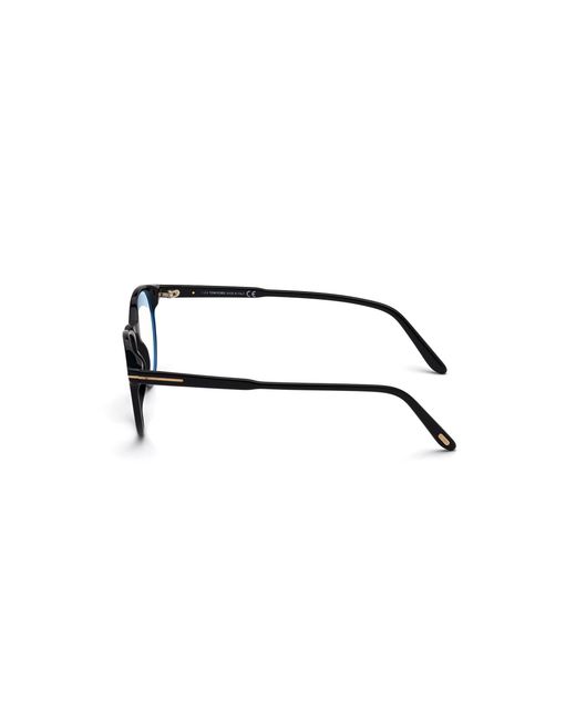 Tom Ford Black Ft5695-B 056 Optical Frames Acetate Round Normal Anti Light for men
