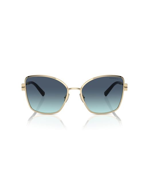 Tiffany & Co Black Tf3102B 62029S Sunglasses Metal Butterfly Normal Shaded
