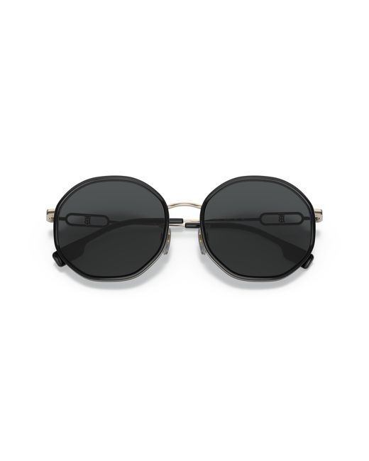 Burberry Black Be3127D 110987 Sunglasses Steel Geometric Normal