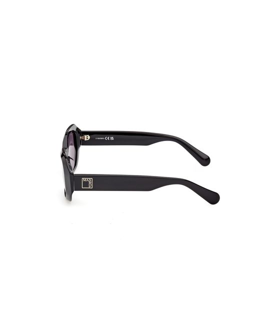 MAX&Co. Black Mo0152 01A Sunglasses Acetate Smoke Geometric Normal