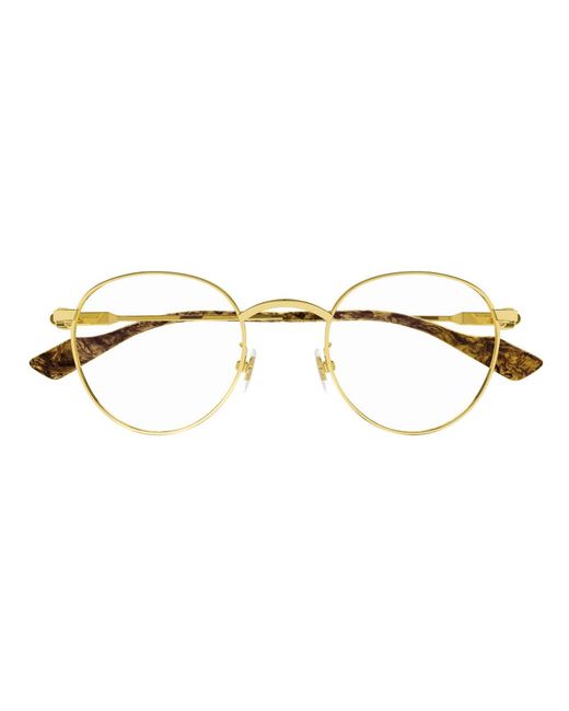 Gucci Black Gg1222O 003 Optical Frames Metal Round for men