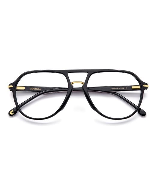 Carrera Black 345 2M2 Optical Frames Acetate Pilot Normal for men