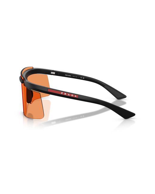 Prada Linea Rossa Black Ps B06S 1Bo90U Sunglasses Injected Squared Normal for men