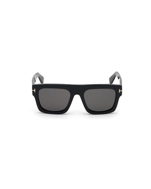 Tom Ford Black Ft0711 Fausto 01A Sunglasses Acetate Squared Normal for men