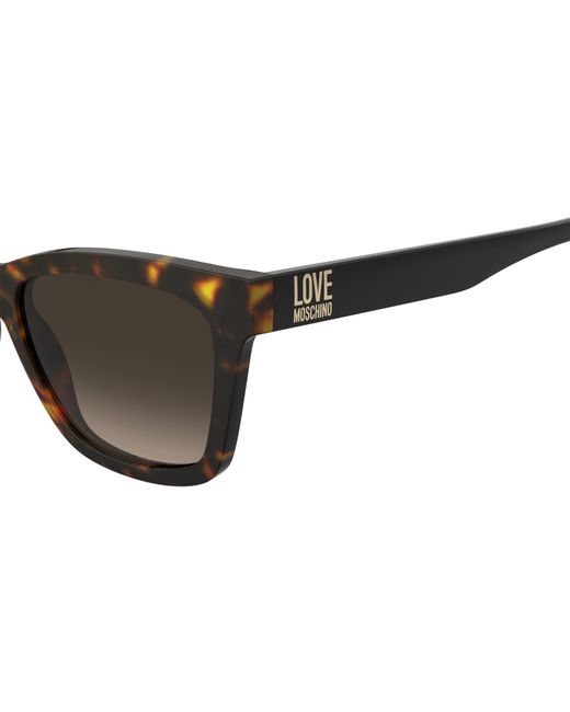 Moschino Black Mol096/S 086/Ha Sunglasses Acetate Squared Normal Shaded