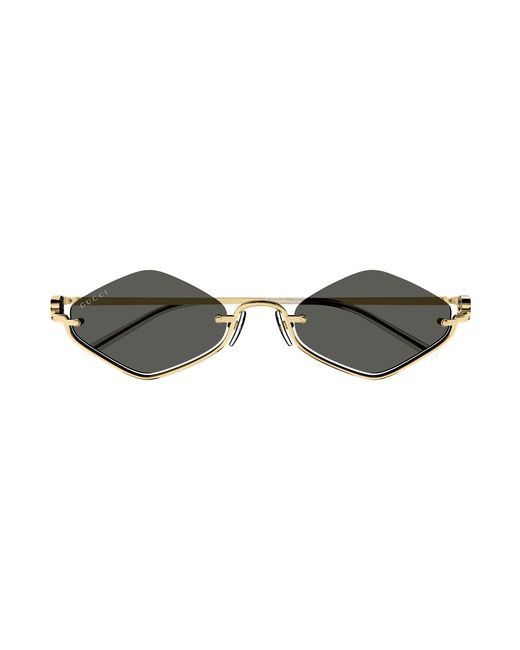 Gucci Black Gg1604S 001 Sunglasses Metal Geometric